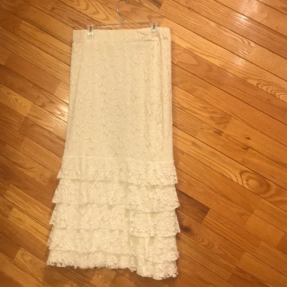 Zadie B’s cream ruffle skirt